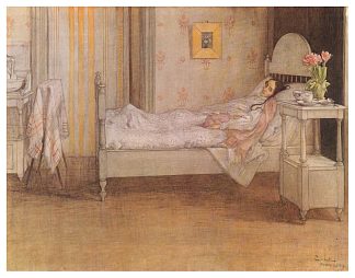 恢复期 Convalescence (c.1899; Sweden                     )，卡尔·拉森
