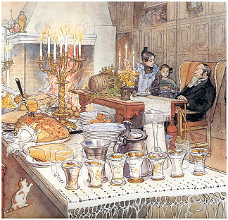 平安夜详情 Detail Of Christmas Eve (1906; Sweden                     )，卡尔·拉森