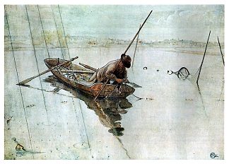 钓鱼 Fishing (1905; Sweden                     )，卡尔·拉森