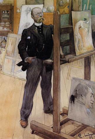 自画像 Self-portrait (1895; Sweden                     )，卡尔·拉森