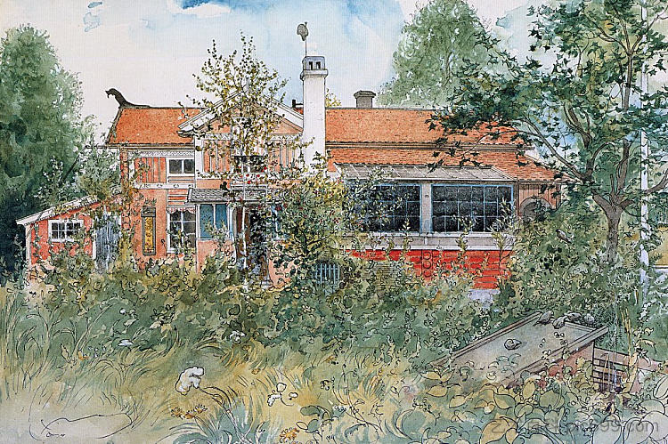 小屋 The Cottage (c.1895; Sweden  )，卡尔·拉森