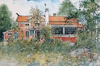 小屋 The Cottage (c.1895; Sweden                     )，卡尔·拉森