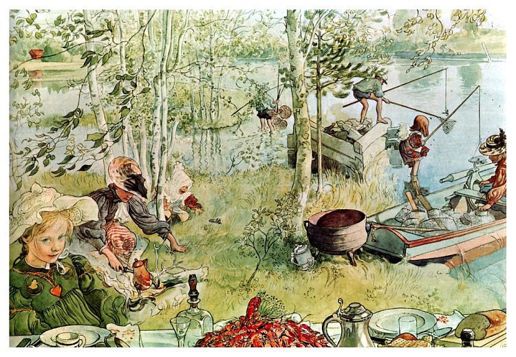 小龙虾季节开始了 The Crayfish Season Opens (1897; Sweden  )，卡尔·拉森