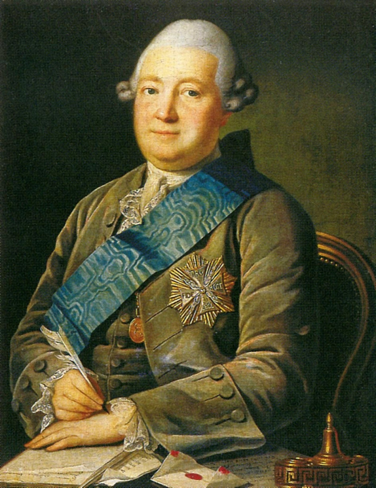 亚当·瓦西列维奇·奥尔苏菲耶夫的肖像 Portrait of Adam Vasilevich Olsufyev (1773)，卡尔.路德维希.约翰.克里斯蒂内克