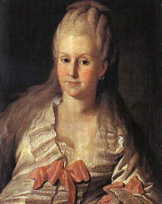 安娜·穆拉维约娃的肖像 Portrait of Anna Muravyova (1768)，卡尔.路德维希.约翰.克里斯蒂内克