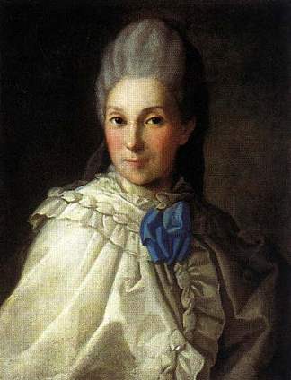 达里亚·亚历山德罗夫娜·特鲁别茨卡娅的肖像 Portrait of Daria Aleksandrovna Troubetskaya (c.1770)，卡尔.路德维希.约翰.克里斯蒂内克