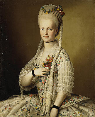 莎拉·库克的肖像 Portrait of Sarah Cook (1775)，卡尔.路德维希.约翰.克里斯蒂内克