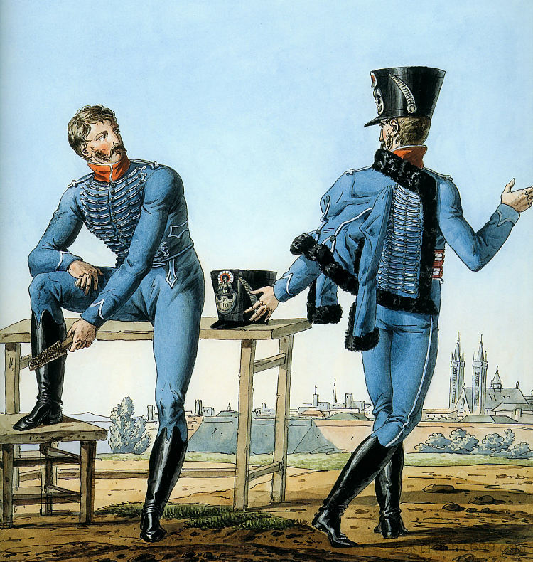 记录拿破仑大军团制服系列的一部分。 Part of a Series Chronicling the Uniforms of Napoleon's Grande Armée. (1812)，卡尔·韦尔内