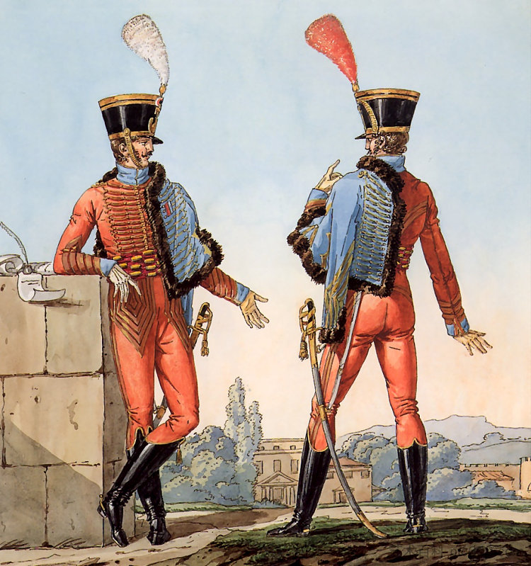 记录拿破仑大军团制服系列的一部分。 Part of a Series Chronicling the Uniforms of Napoleon's Grande Armée. (1812)，卡尔·韦尔内