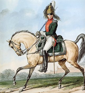 龙骑兵第 1 团 – 上校。记录拿破仑大军团制服系列的一部分。 1st Regiment of Dragoons – Colonel. Part of a Series Chronicling the Uniforms of Napoleon’s Grande Armée. (1812)，卡尔·韦尔内
