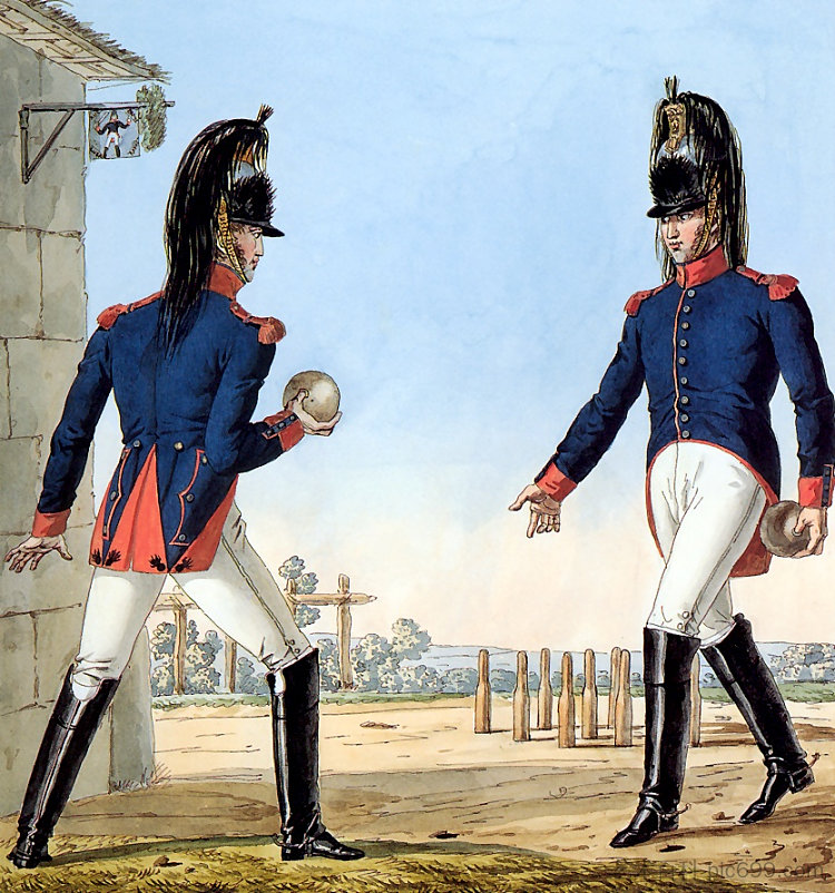 记录拿破仑大军团制服系列的一部分。 Part of a Series Chronicling the Uniforms of Napoleon's Grande Armée. (1812)，卡尔·韦尔内