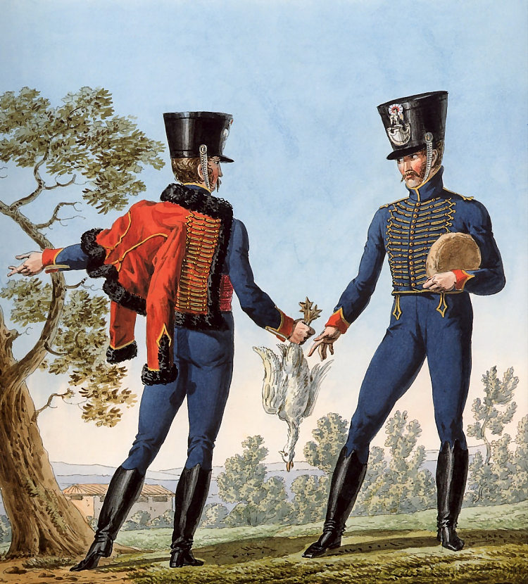 记录拿破仑大军团制服系列的一部分。 Part of a Series Chronicling the Uniforms of Napoleon's Grande Armée. (1812)，卡尔·韦尔内