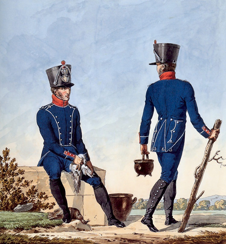 记录拿破仑大军团制服系列的一部分。 Part of a Series Chronicling the Uniforms of Napoleon's Grande Armée. (1812)，卡尔·韦尔内