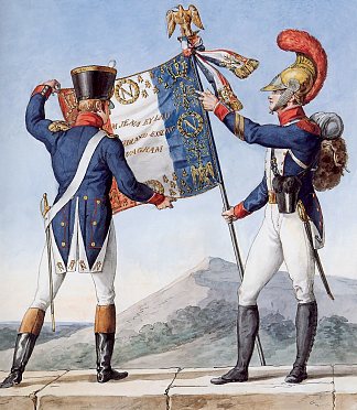 记录拿破仑大军团制服系列的一部分。 Part of a Series Chronicling the Uniforms of Napoleon’s Grande Armée. (1812)，卡尔·韦尔内