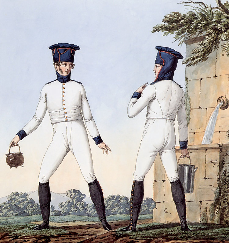 记录拿破仑大军团制服系列的一部分。 Part of a Series Chronicling the Uniforms of Napoleon's Grande Armée. (1812)，卡尔·韦尔内