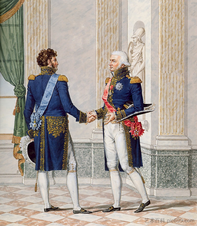 记录拿破仑大军团制服系列的一部分。 Part of a Series Chronicling the Uniforms of Napoleon's Grande Armée. (1812)，卡尔·韦尔内