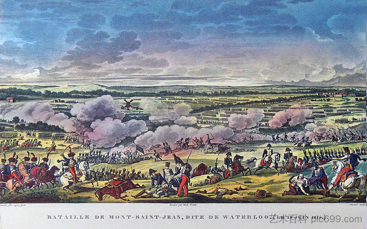 圣让山战役或滑铁卢战役 Battle of Mont Saint-jean Or the Battle of Waterloo (1812)，卡尔·韦尔内