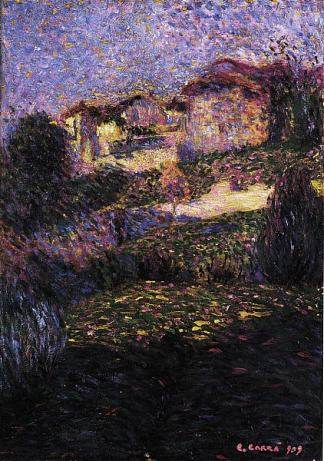 景观 Paesaggio (1909)，卡洛·卡拉