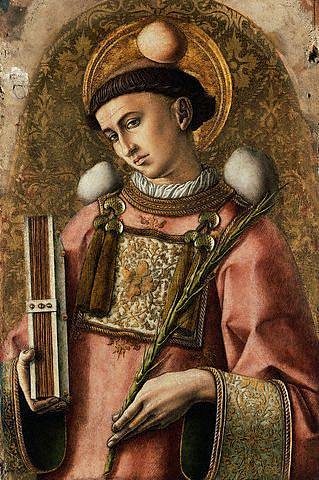 圣圣特芬的描绘 Depiction of Saint Saintephen (c.1472 – c.1473)，卡罗·克里维里