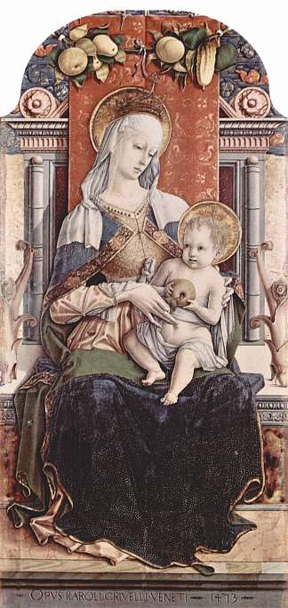 登基的麦当娜 Enthroned Madonna (1473)，卡罗·克里维里