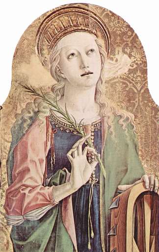 亚历山大的圣凯瑟琳 Saint Catherine of Alexandria (1473)，卡罗·克里维里