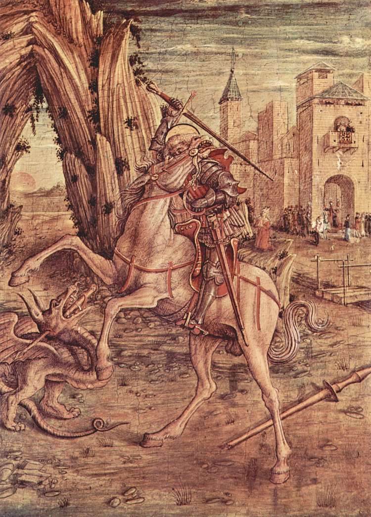 圣乔治与龙 Saint George and the dragon (1490)，卡罗·克里维里