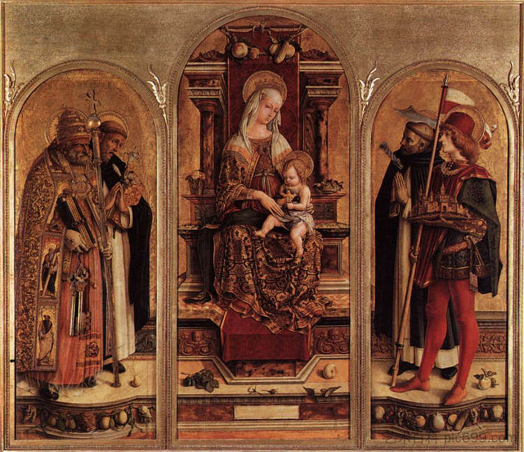 卡梅里诺三联画 Triptych of Camerino (1482)，卡罗·克里维里