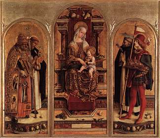 卡梅里诺三联画 Triptych of Camerino (1482)，卡罗·克里维里