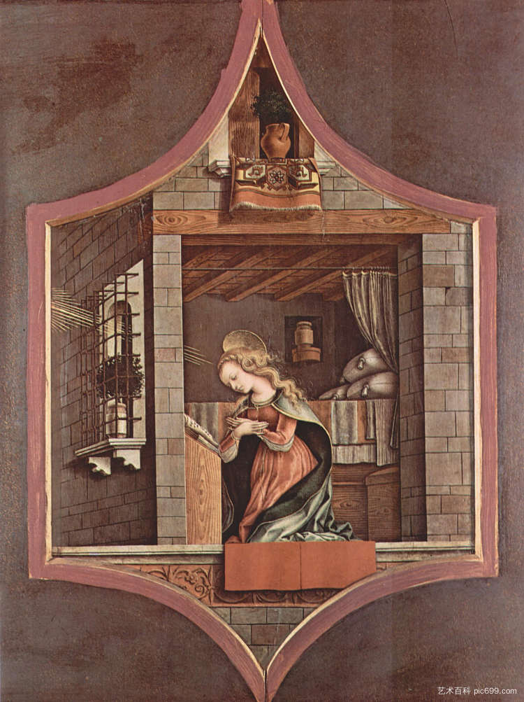 处女宣言 Virgin proclamation (1482)，卡罗·克里维里
