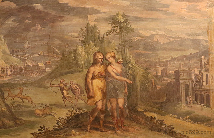 维纳斯和埃涅阿斯 Venus and Aeneas (1585)，卡洛·乌尔比诺