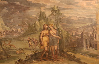 维纳斯和埃涅阿斯 Venus and Aeneas (1585)，卡洛·乌尔比诺