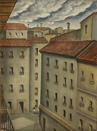 从我在马德里的房间 – 圣特雷莎街 From my room in Madrid – Santa Teresa Street (c.1924)，卡洛斯·奎斯佩斯·阿辛