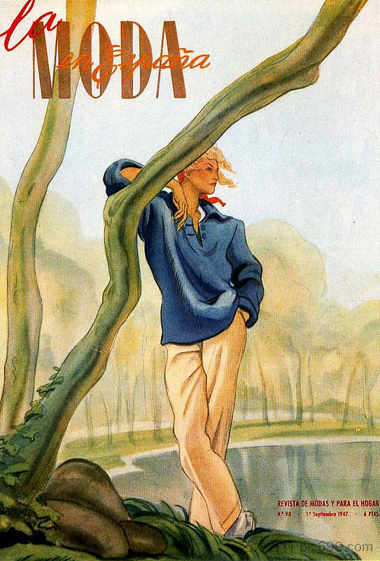 《西班牙时尚》封面 Cover for 'La moda en Espana',卡洛斯·萨恩斯·代·特哈达