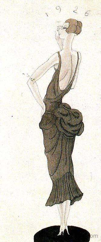 为时尚杂志《优雅》绘制 Drawing for fashion magazine 'Elegance' (1926; Spain ),卡洛斯·萨恩斯·代·特哈达