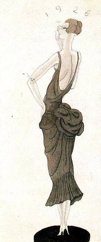 为时尚杂志《优雅》绘制 Drawing for fashion magazine ‘Elegance’ (1926; Spain                     )，卡洛斯·萨恩斯·代·特哈达