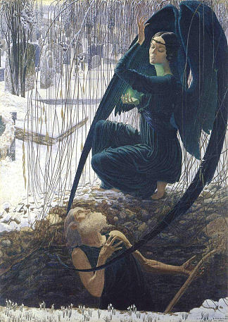 死亡与掘墓人 Death and the Grave Digger (1895)，卡洛斯·施瓦布