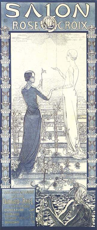 玫瑰沙龙+克鲁瓦 Salon De La Rose+Croix (1892)，卡洛斯·施瓦布
