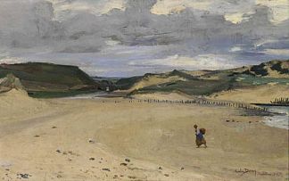 安布勒特斯海滩 La Plage D’Ambleteuse (1869)，卡罗勒斯·杜兰