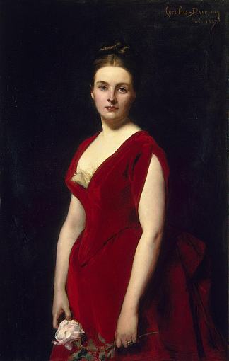 安娜·奥博连斯卡娅的肖像 Portrait of Anna Obolenskaya (1887)，卡罗勒斯·杜兰