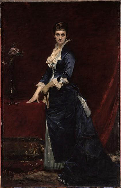 乔治·佩蒂特夫人的肖像 Portrait of Madame Georges Petit (1879)，卡罗勒斯·杜兰