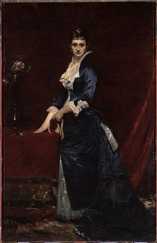 乔治·佩蒂特夫人的肖像 Portrait of Madame Georges Petit (1879)，卡罗勒斯·杜兰