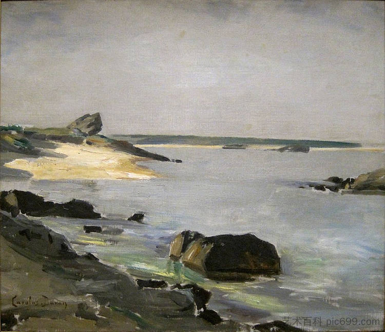 奥德烈塞勒斯的海滨 Seashore at Audresselles (1917)，卡罗勒斯·杜兰