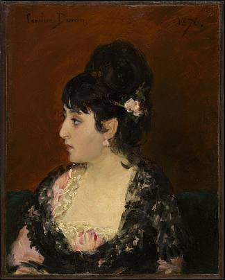 西班牙女人（伊娃·冈萨雷斯的肖像） Spanish Woman (Portrait of Eva Gonzales) (1876)，卡罗勒斯·杜兰