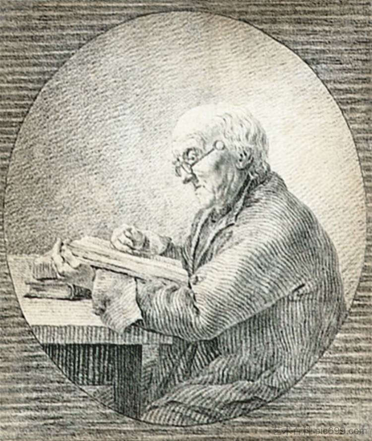 阿道夫·戈特利布·弗里德里希,雷丁 Adolf Gottlieb Friedrich, Reading (1802),卡斯珀尔·大卫·弗里德里希