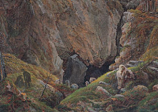 树脂中的峡谷 Canyon in the resin (1811)，卡斯珀尔·大卫·弗里德里希