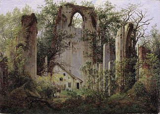 格赖夫斯瓦尔德附近的埃尔德纳废墟修道院 Ruined Monastery of Eldena near Greifswald，卡斯珀尔·大卫·弗里德里希