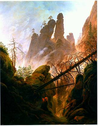 洛基峡谷 Rocky Ravine (1823)，卡斯珀尔·大卫·弗里德里希