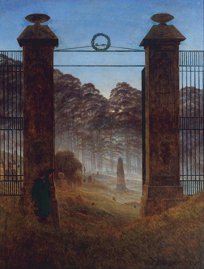 墓地入口 The Cemetery Entrance (1825),卡斯珀尔·大卫·弗里德里希