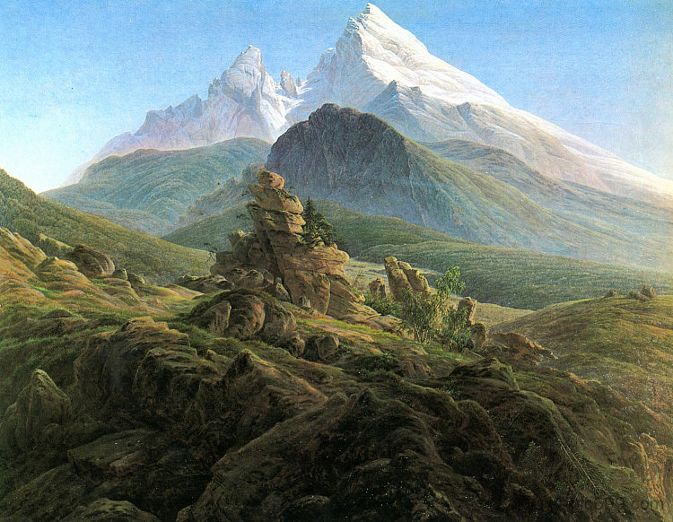 瓦茨曼酒店 The Watzmann (1824 - 1825; Germany ),卡斯珀尔·大卫·弗里德里希
