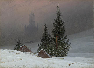 冬季景观 Winter landscape (c.1811; Germany                     )，卡斯珀尔·大卫·弗里德里希